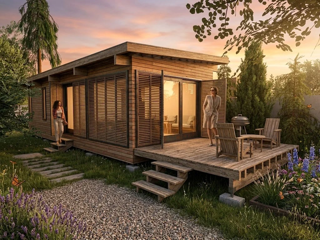 40m² Tiny House — Modern Wooden Cabin