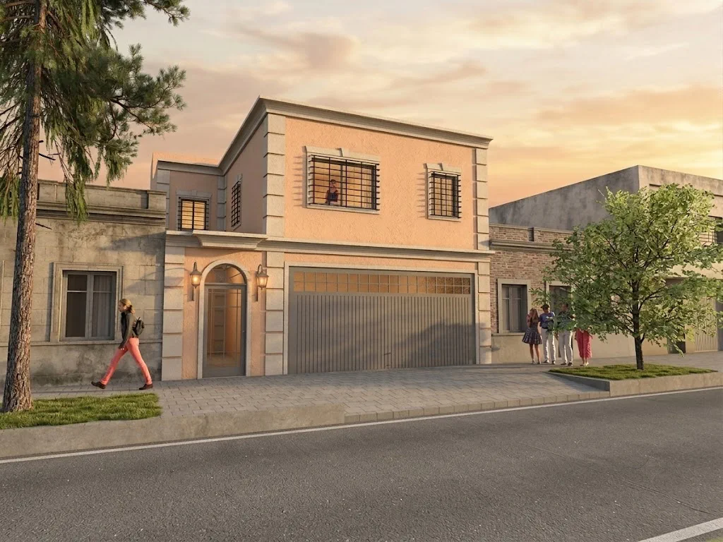Narrow Lot Home — 2-Story 230m² L-Shape
